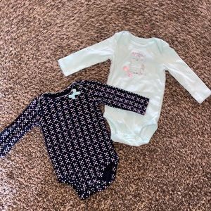(2) long sleeve onesies